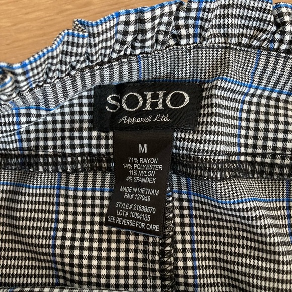 2 for $20 - Plaid Ruffle Waist Pencil Mini Skirt - Picture 3 of 6